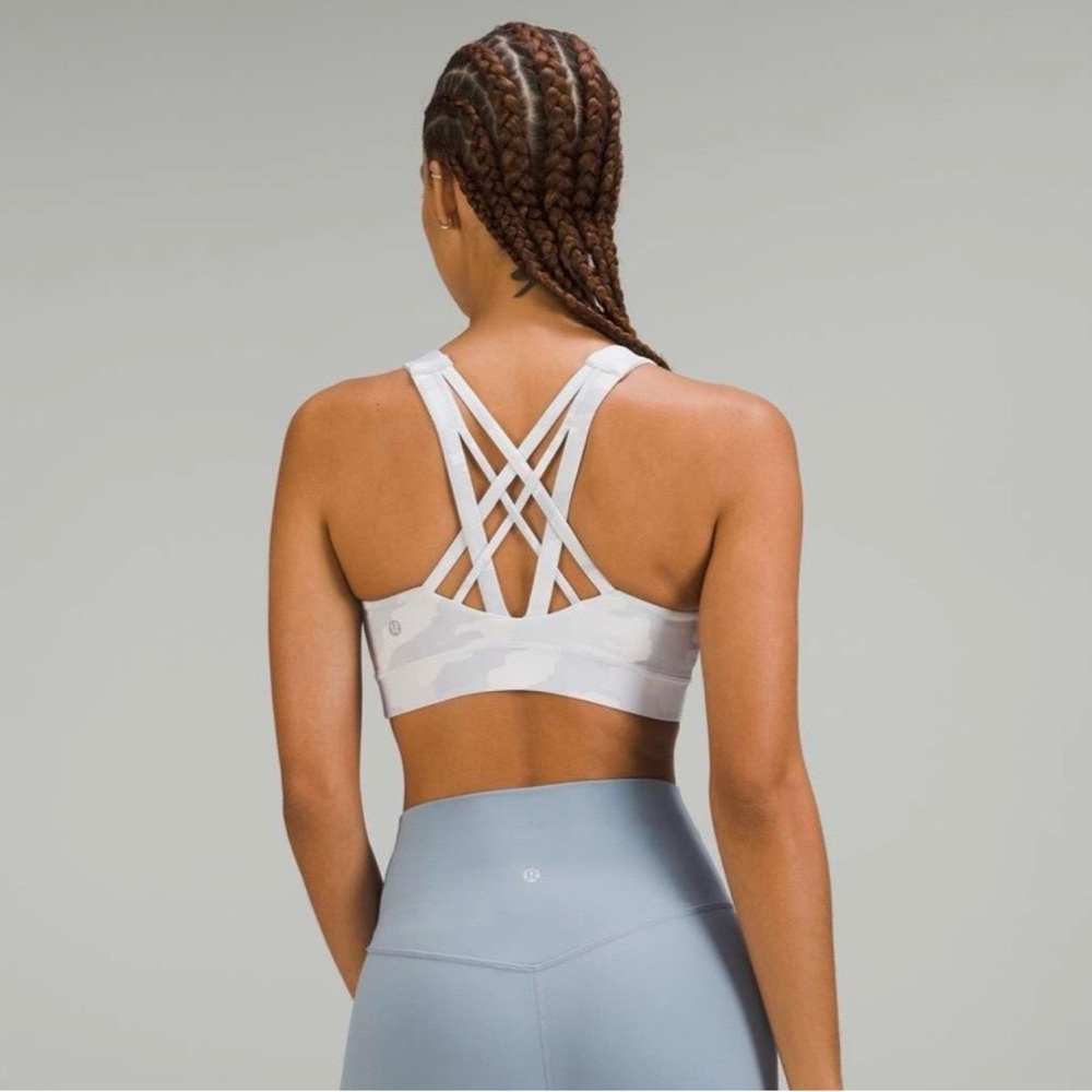 Lululemon free to be elevated white camo, Sports Bra. Size 8, D/DD